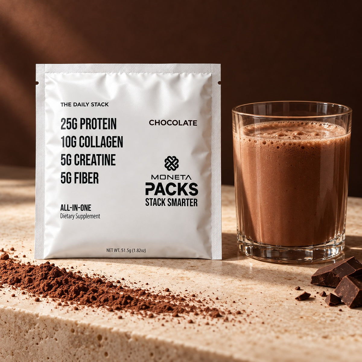 Moneta Chocolate daily supplement packs