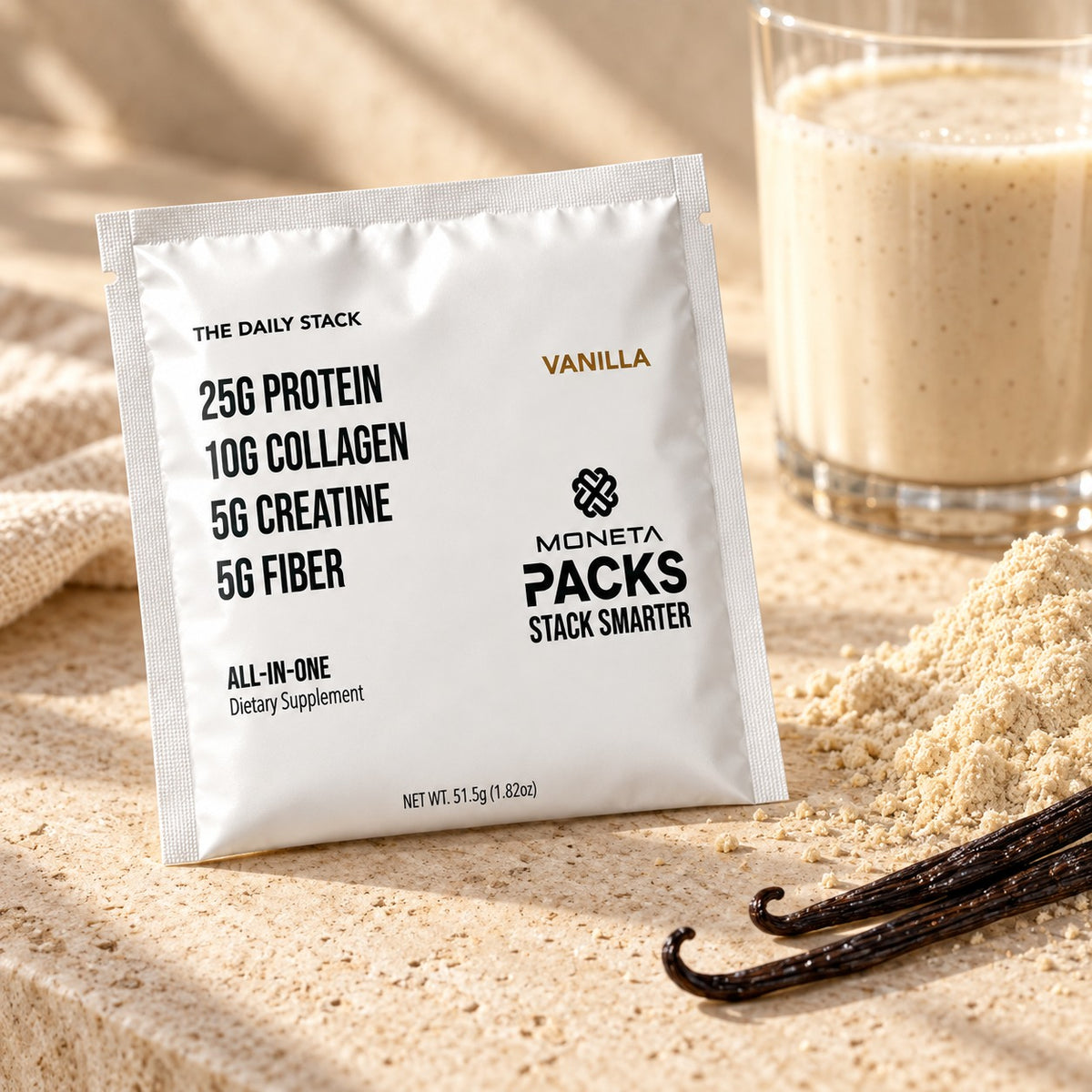 Moneta Vanilla daily supplement packs